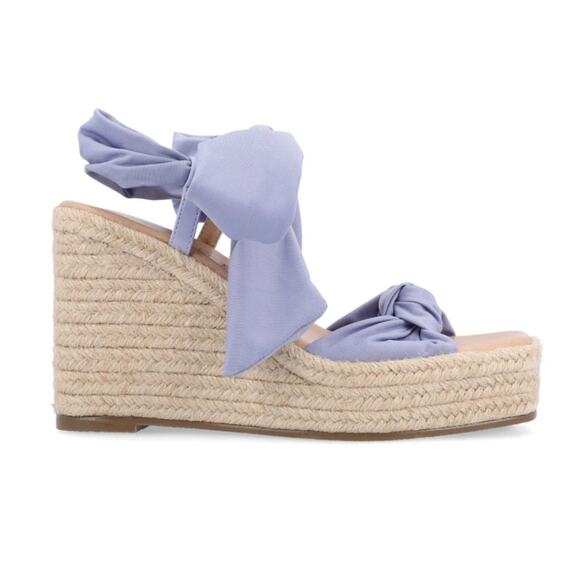 Journee Collection Shoes - JOURNEE COLLECTION WOMENS SURRIA PLATFORM WEDGE DRESS SANDAL PURPLE 7.5M